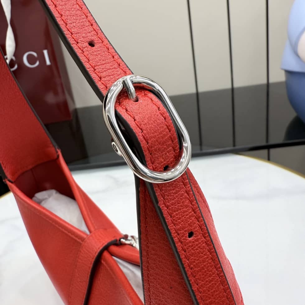 Gucci Jackie Slim Leather Medium Red Shoulder Bag_6_156631 Gucci Jackie Slim Leather Medium Red Shoulder Bag