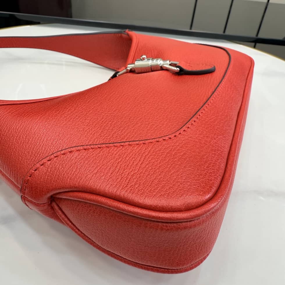 Gucci Jackie Slim Leather Medium Red Shoulder Bag_7_156631 Gucci Jackie Slim Leather Medium Red Shoulder Bag