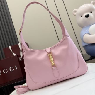 Gucci Jackie 1961 Leather Medium Pink Shoulder Bag
