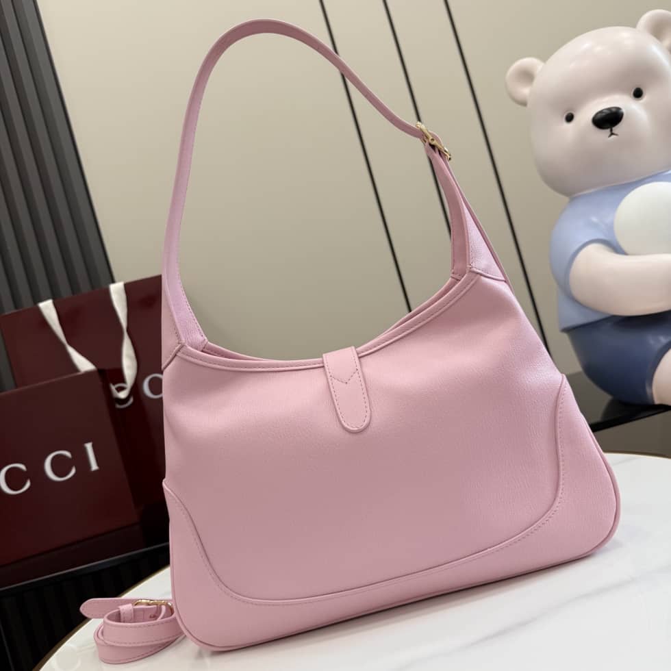 Gucci Jackie 1961 Leather Medium Pink Shoulder Bag_1_156641 Gucci Jackie 1961 Leather Medium Pink Shoulder Bag