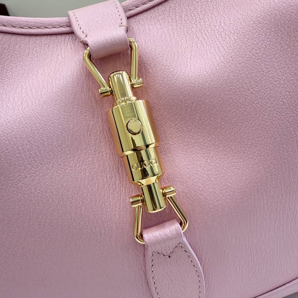 Gucci Jackie 1961 Leather Medium Pink Shoulder Bag_5_156641 Gucci Jackie 1961 Leather Medium Pink Shoulder Bag