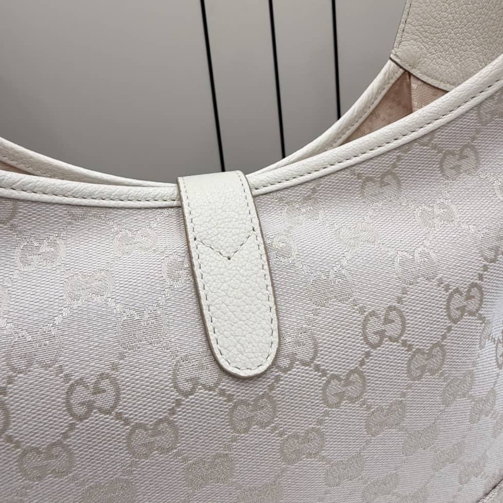 Gucci Jackie Slim Canvas Medium Ivory Shoulder Bag_4_156671 Gucci Jackie Slim Canvas Medium Ivory Shoulder Bag