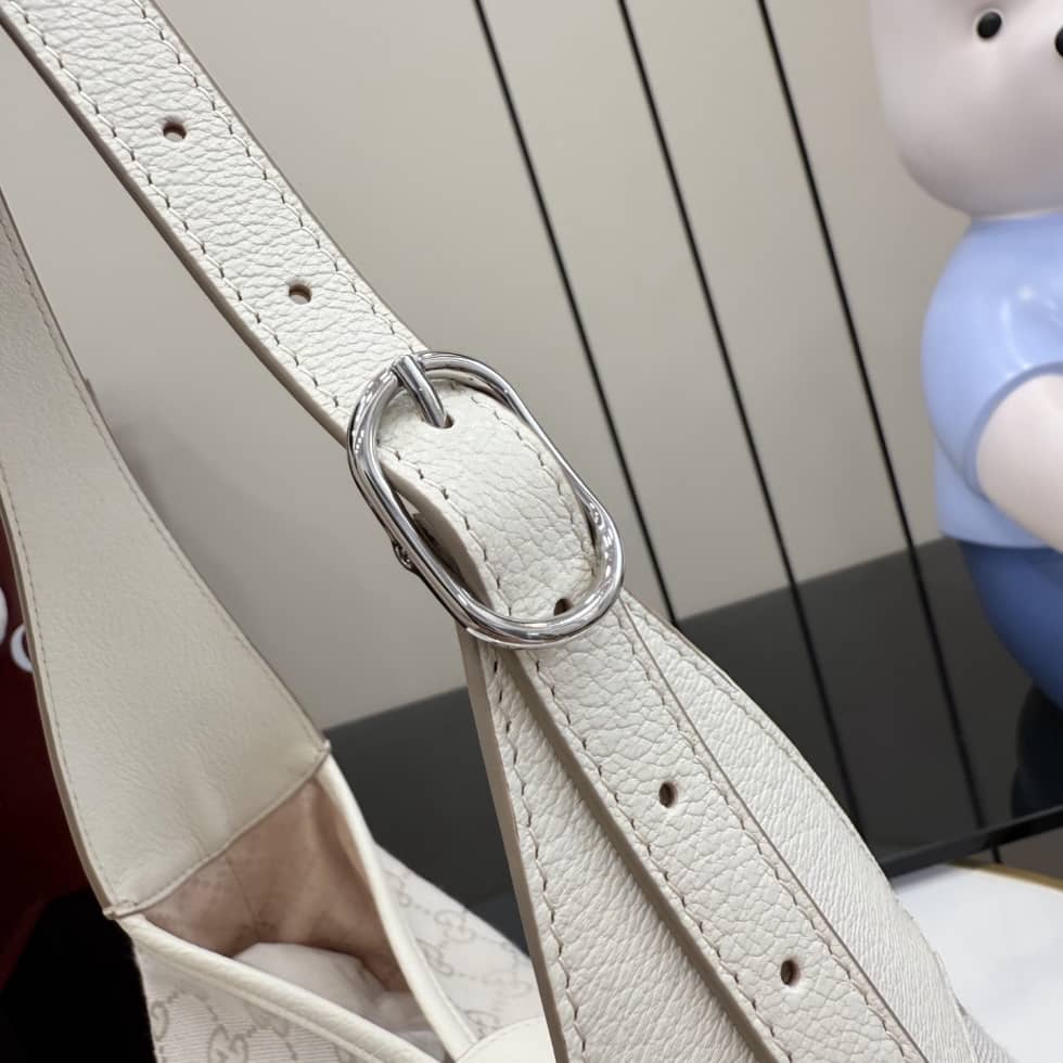 Gucci Jackie Slim Canvas Medium Ivory Shoulder Bag_6_156671 Gucci Jackie Slim Canvas Medium Ivory Shoulder Bag