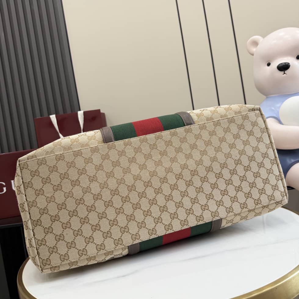 Gucci Canvas Medium Beige Travel Duffle Bag 874979_3_156681 Gucci Canvas Medium Beige Travel Duffle Bag 874979