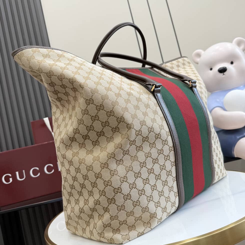 Gucci Canvas Medium Beige Travel Duffle Bag 874979_6_156681 Gucci Canvas Medium Beige Travel Duffle Bag 874979