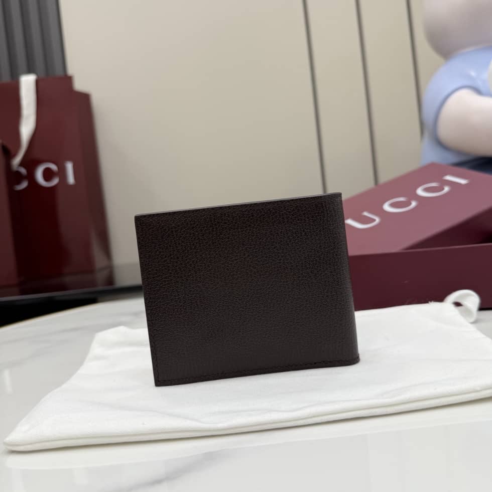 Gucci Lira Leather Dark Brown Bi-fold Wallet 867314_1_156731 Gucci Lira Leather Dark Brown Bi-fold Wallet 867314