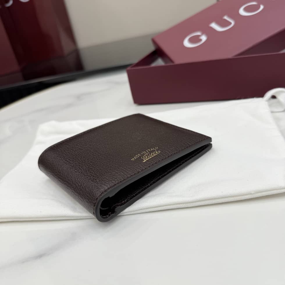 Gucci Lira Leather Dark Brown Bi-fold Wallet 867314_4_156731 Gucci Lira Leather Dark Brown Bi-fold Wallet 867314