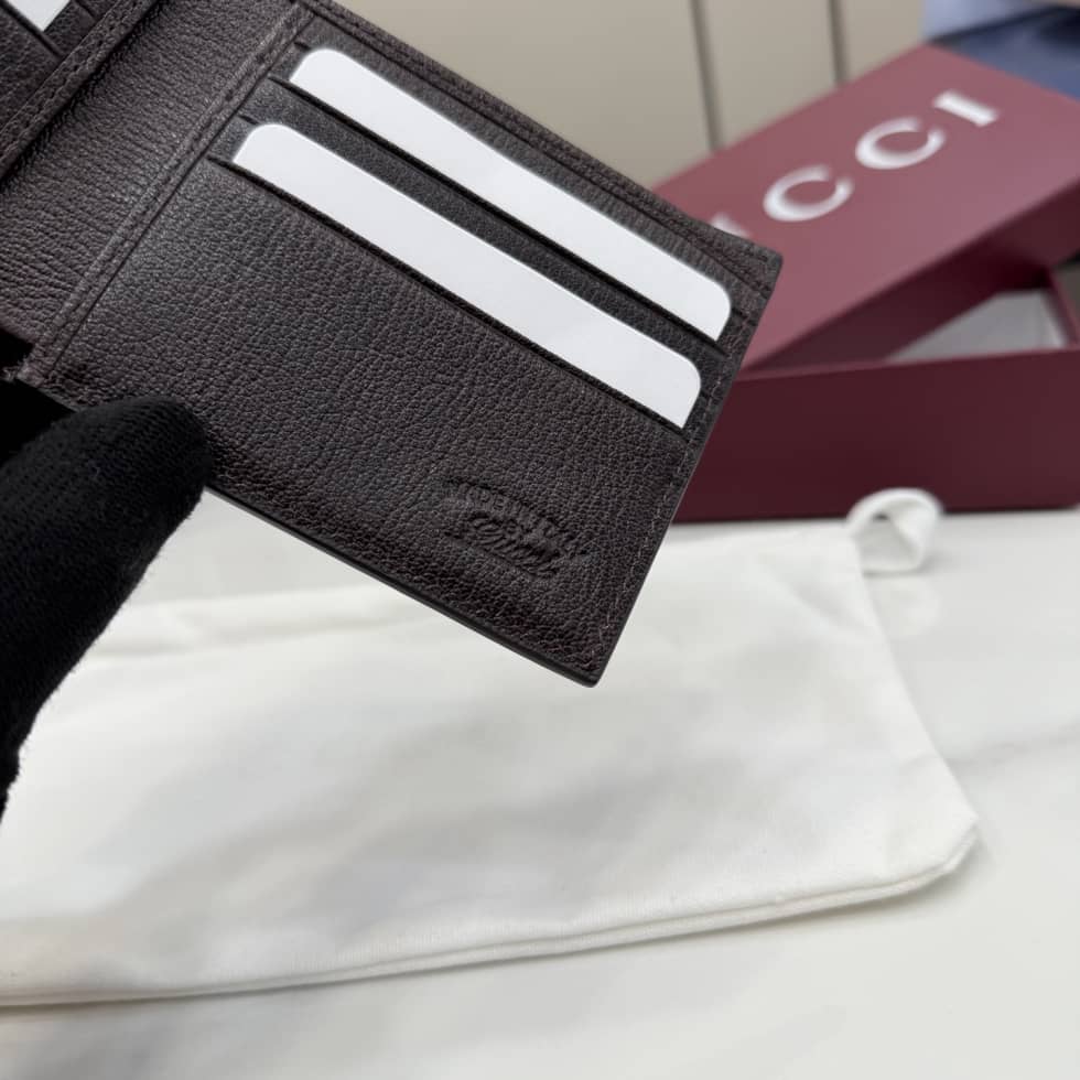 Gucci Lira Leather Dark Brown Bi-fold Wallet 867314_8_156731 Gucci Lira Leather Dark Brown Bi-fold Wallet 867314