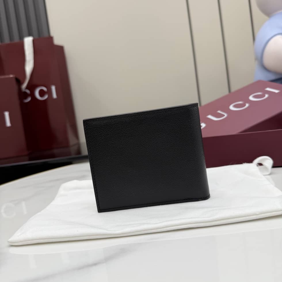 Gucci Lira Leather Black Bi-fold Wallet 867314_1_156741 Gucci Lira Leather Black Bi-fold Wallet 867314