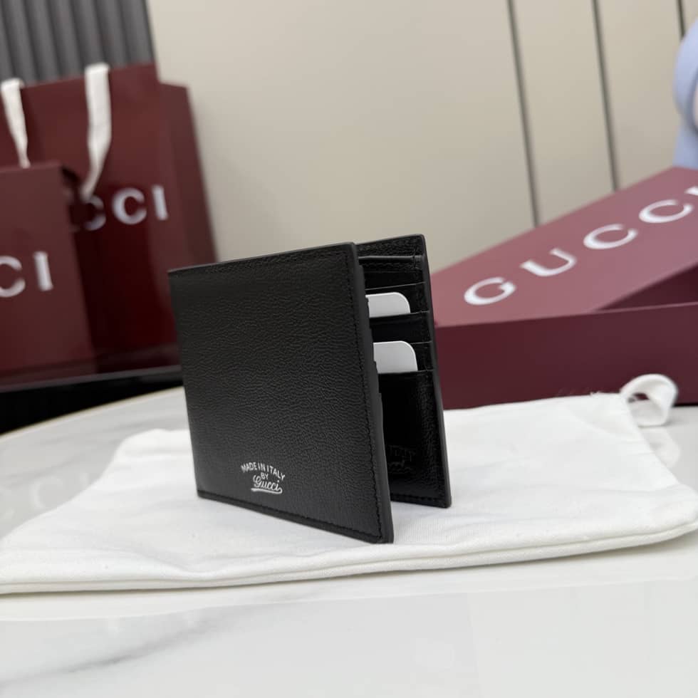 Gucci Lira Leather Black Bi-fold Wallet 867314_2_156741 Gucci Lira Leather Black Bi-fold Wallet 867314