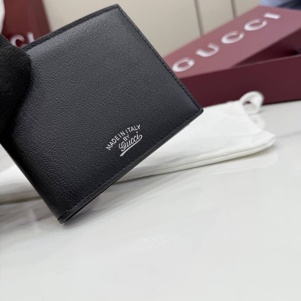 Gucci Lira Leather Black Bi-fold Wallet 867314_5_156741 Gucci Lira Leather Black Bi-fold Wallet 867314