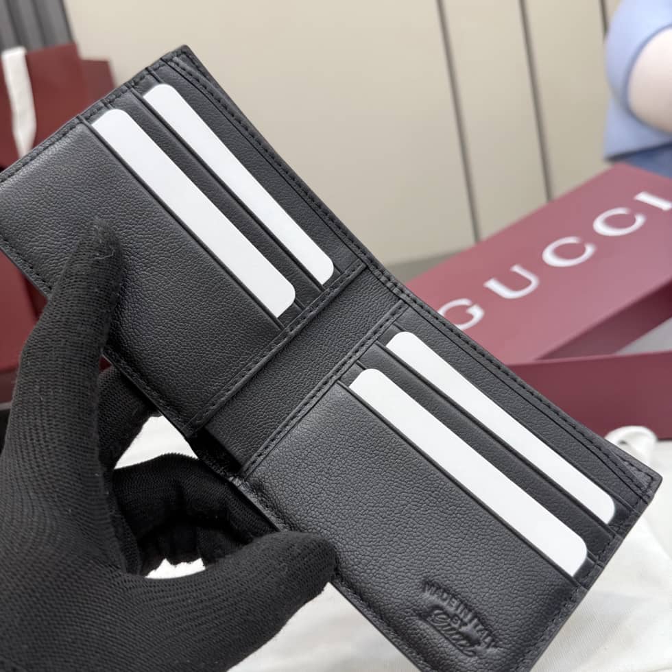 Gucci Lira Leather Black Bi-fold Wallet 867314_8_156741 Gucci Lira Leather Black Bi-fold Wallet 867314