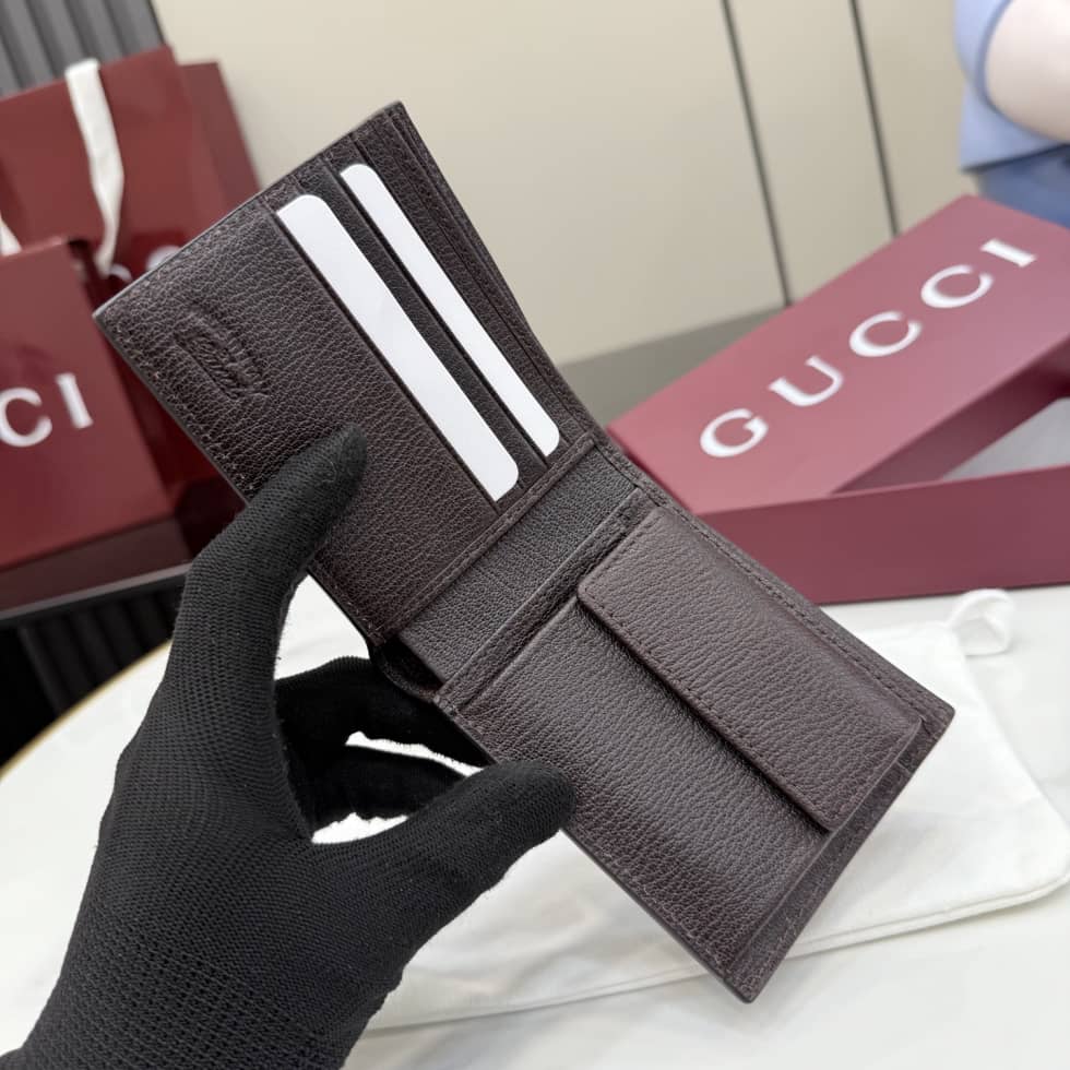 Gucci Lira Leather Dark Brown Coin Wallet 867325_6_156751 Gucci Lira Leather Dark Brown Coin Wallet 867325