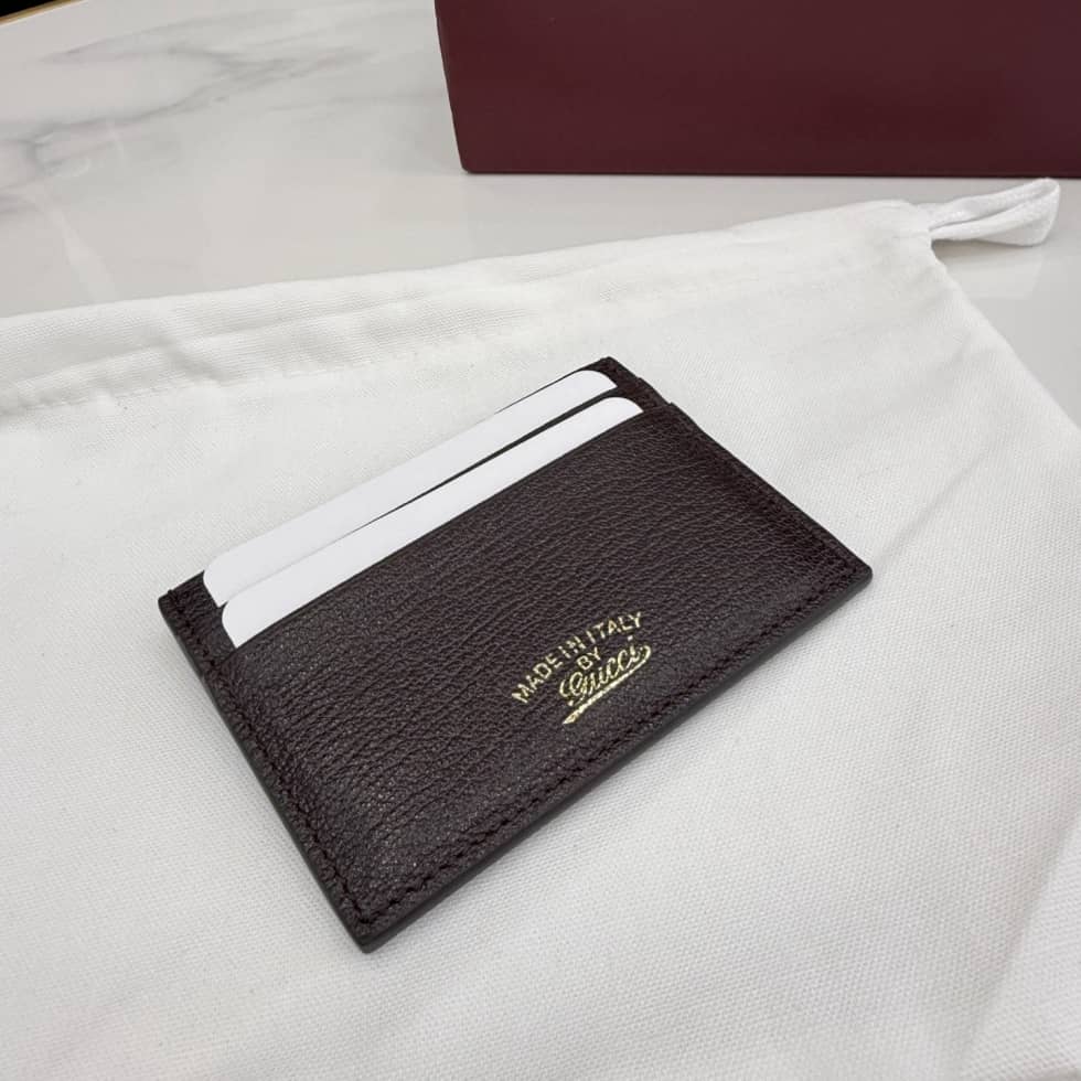 Gucci Lira Leather Dark Brown Card Case 867316_3_156771 Gucci Lira Leather Dark Brown Card Case 867316