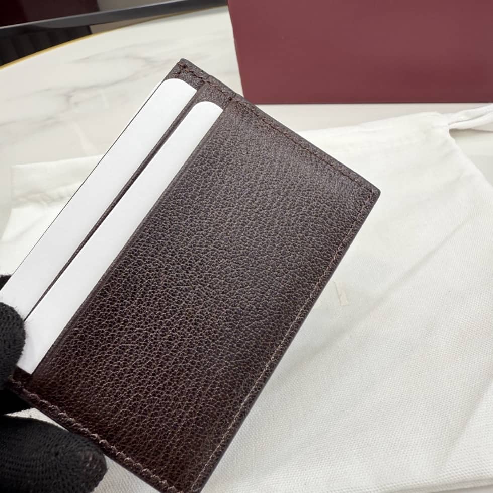 Gucci Lira Leather Dark Brown Card Case 867316_4_156771 Gucci Lira Leather Dark Brown Card Case 867316