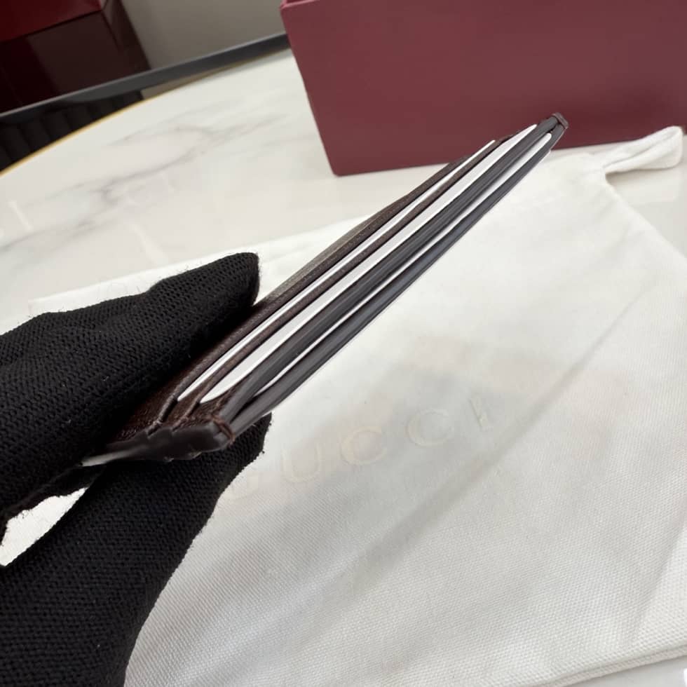 Gucci Lira Leather Dark Brown Card Case 867316_6_156771 Gucci Lira Leather Dark Brown Card Case 867316