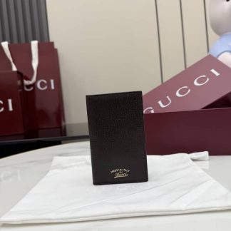 Gucci Lira Leather Dark Brown Card Case 867327
