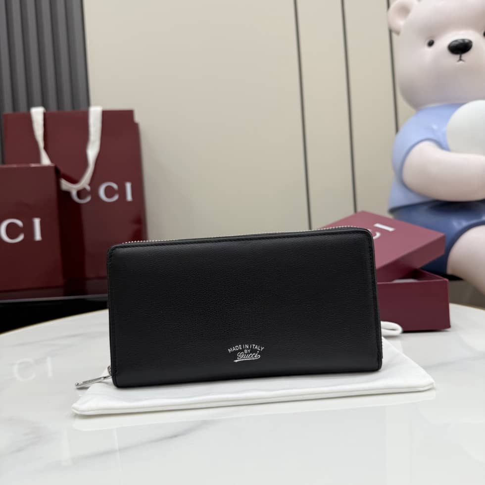 Gucci Lira Leather Black Zip Around Wallet 867318_10_156821 Gucci Lira Leather Black Zip Around Wallet 867318