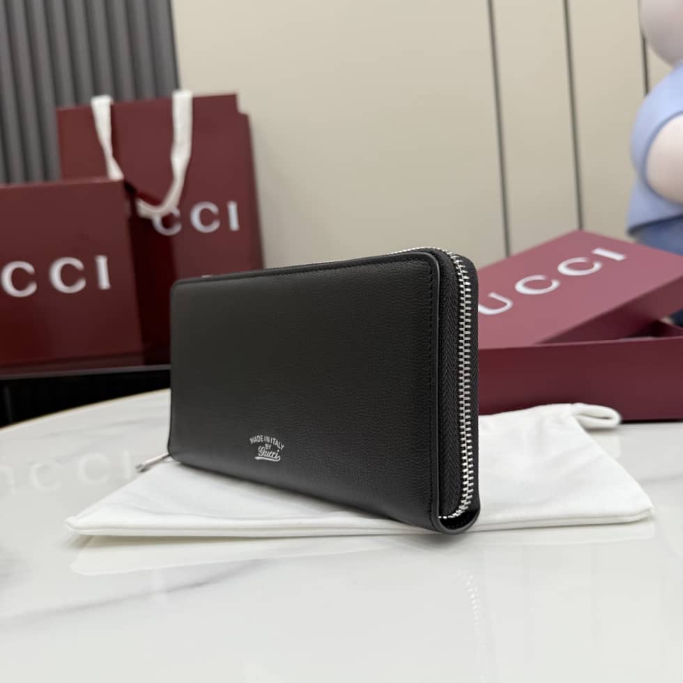 Gucci Lira Leather Black Zip Around Wallet 867318_2_156821 Gucci Lira Leather Black Zip Around Wallet 867318