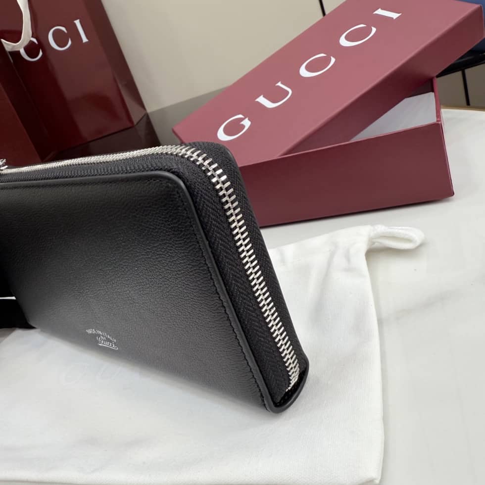 Gucci Lira Leather Black Zip Around Wallet 867318_4_156821 Gucci Lira Leather Black Zip Around Wallet 867318