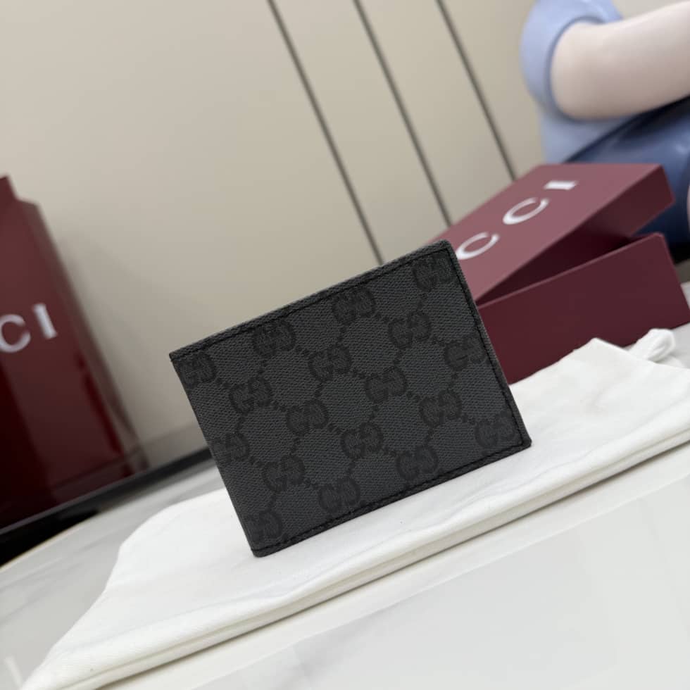 Gucci Essence Classic Black Bi-fold Wallet A003OQ_10_156841 Gucci Essence Classic Black Bi-fold Wallet A003OQ