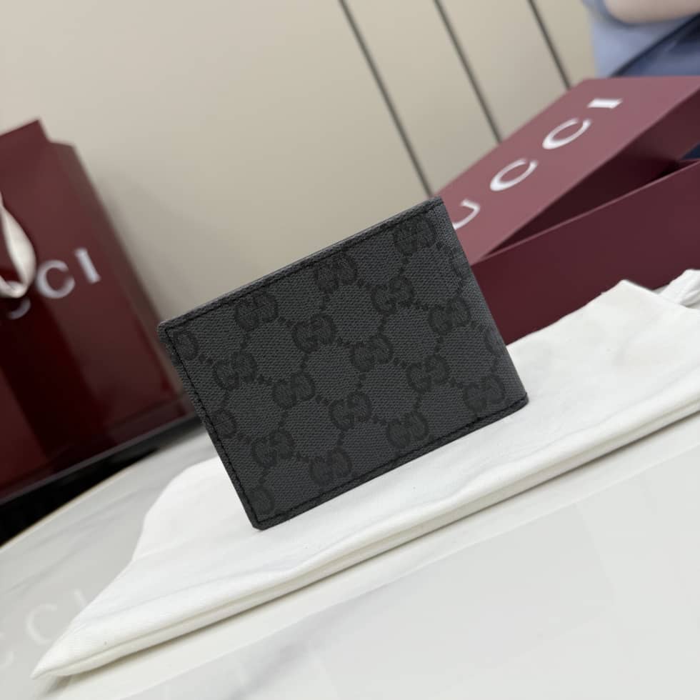 Gucci Essence Classic Black Bi-fold Wallet A003OQ_1_156841 Gucci Essence Classic Black Bi-fold Wallet A003OQ