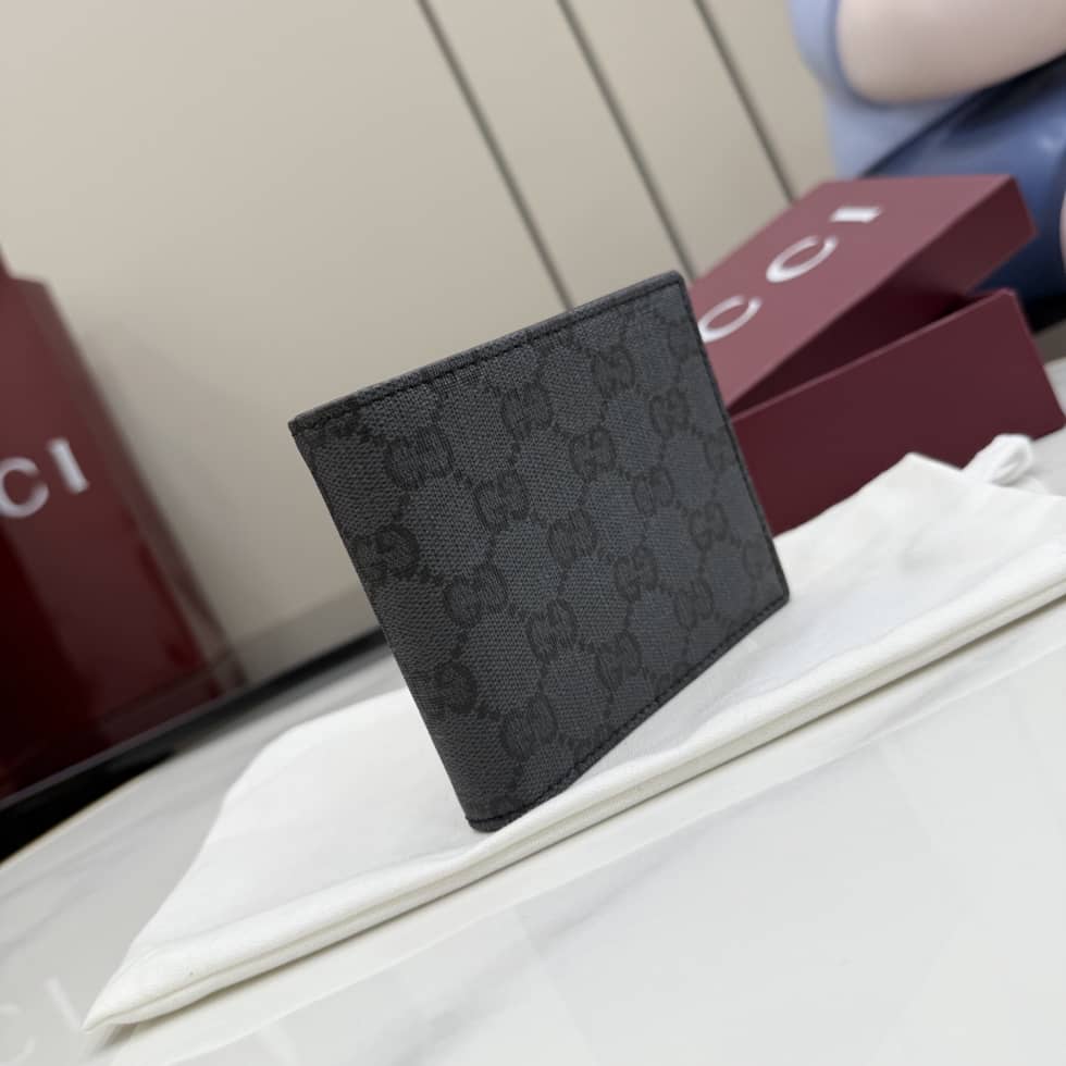 Gucci Essence Classic Black Bi-fold Wallet 876390_2_156851 Gucci Essence Classic Black Bi-fold Wallet 876390