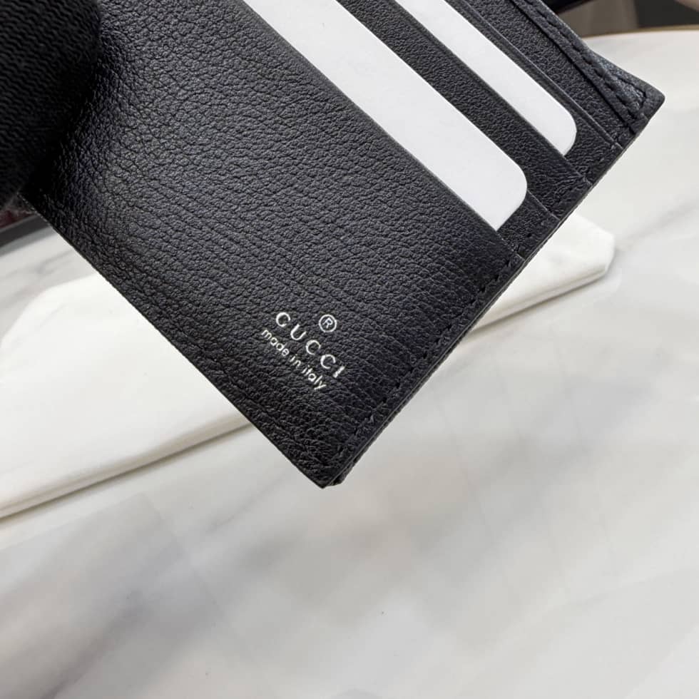 Gucci Essence Classic Black Bi-fold Wallet 876390_5_156851 Gucci Essence Classic Black Bi-fold Wallet 876390