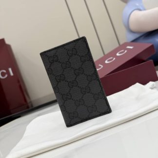 Gucci Essence Classic Canvas Black Card Case 876421