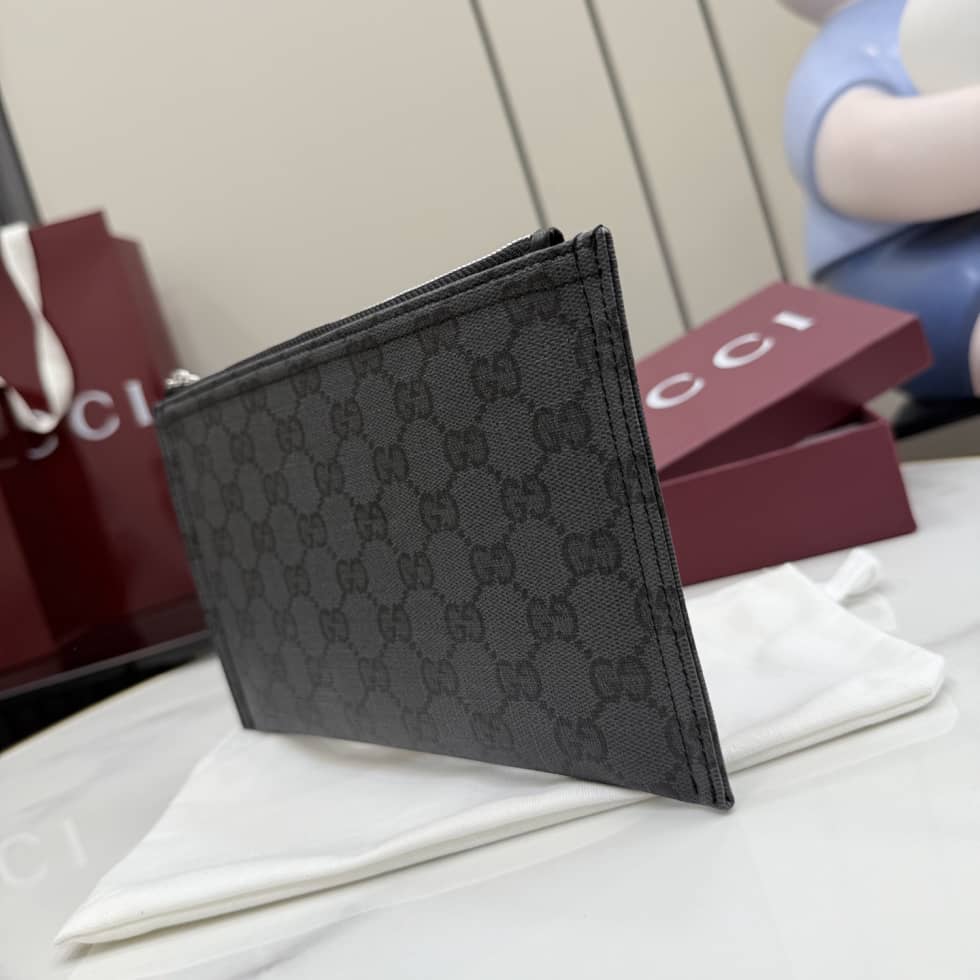 Gucci Essence Classic Canvas Small Black Pouch 876478_2_156891 Gucci Essence Classic Canvas Small Black Pouch 876478
