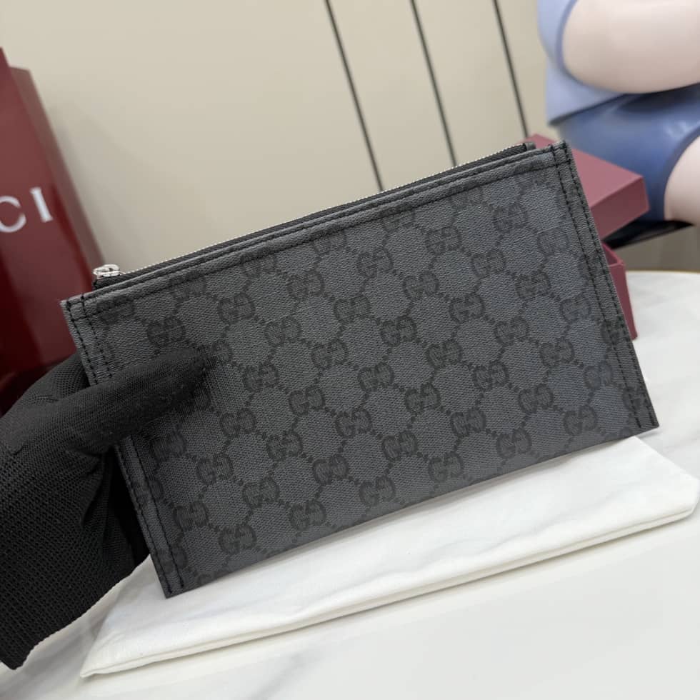 Gucci Essence Classic Canvas Small Black Pouch 876478_4_156891 Gucci Essence Classic Canvas Small Black Pouch 876478
