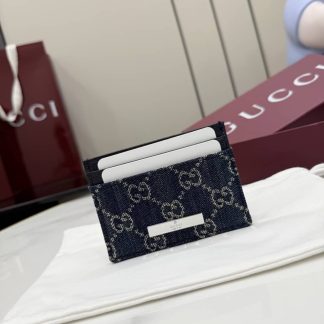 Gucci Card Case Denim Dark Blue 875795