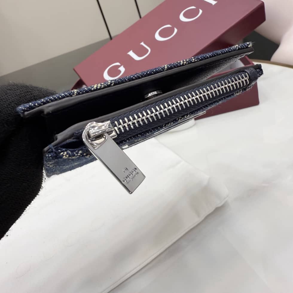 Gucci Small Denim Wallet Dark Blue 875798_6_156931 Gucci Small Denim Wallet Dark Blue 875798