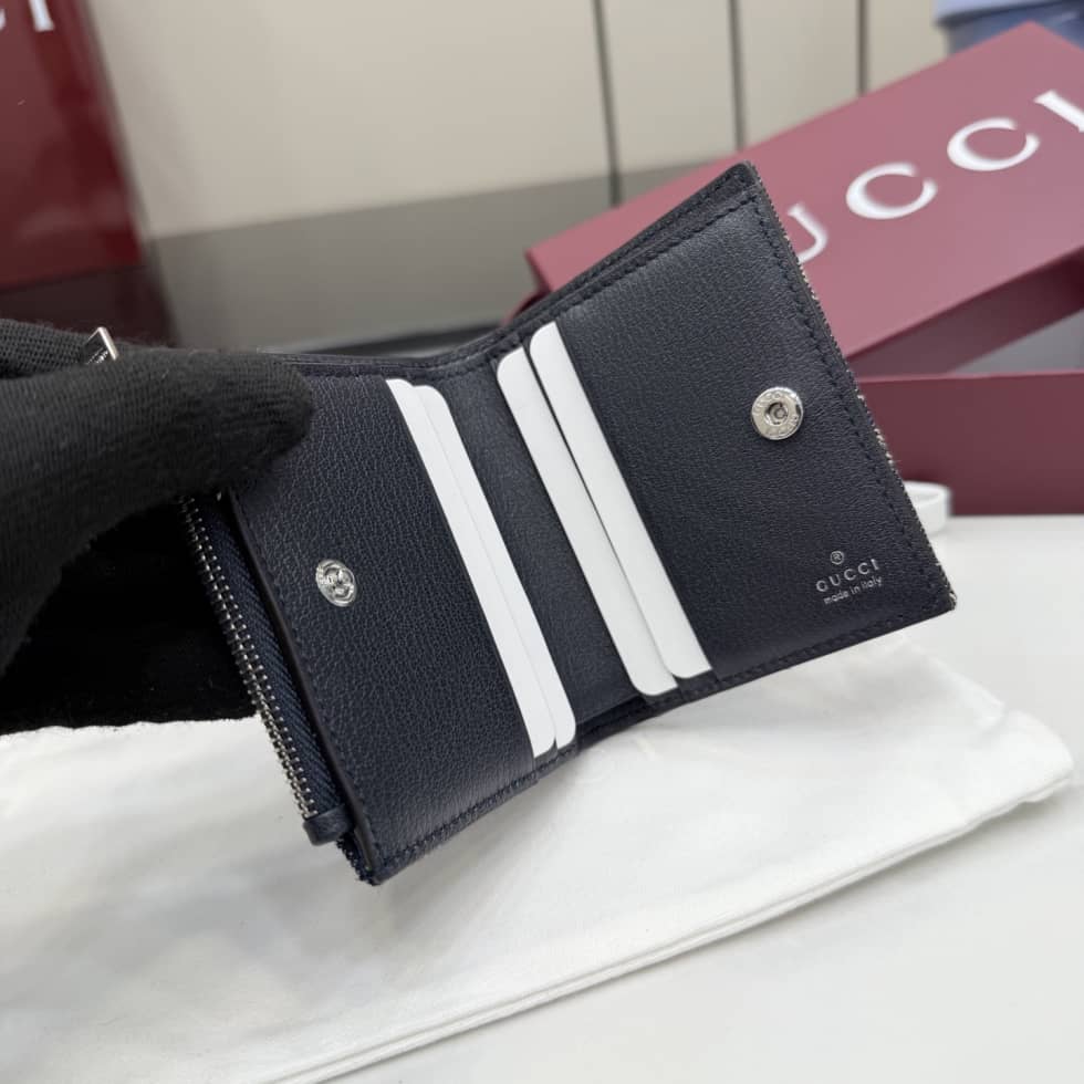 Gucci Small Denim Wallet Dark Blue 875798_8_156931 Gucci Small Denim Wallet Dark Blue 875798