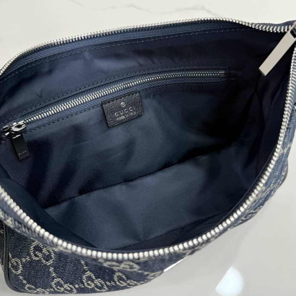 Gucci Lady Lunetta Denim Small Shoulder Bag Dark Blue_7_156951 Gucci Lady Lunetta Denim Small Shoulder Bag Dark Blue