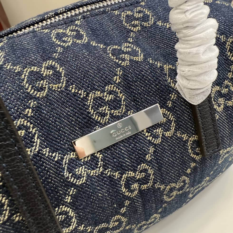 Gucci Small Denim Boston Bag Dark Blue 875811_4_156961 Gucci Small Denim Boston Bag Dark Blue 875811