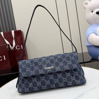 Gucci Madison Denim Medium Blue Shoulder Bag 874744