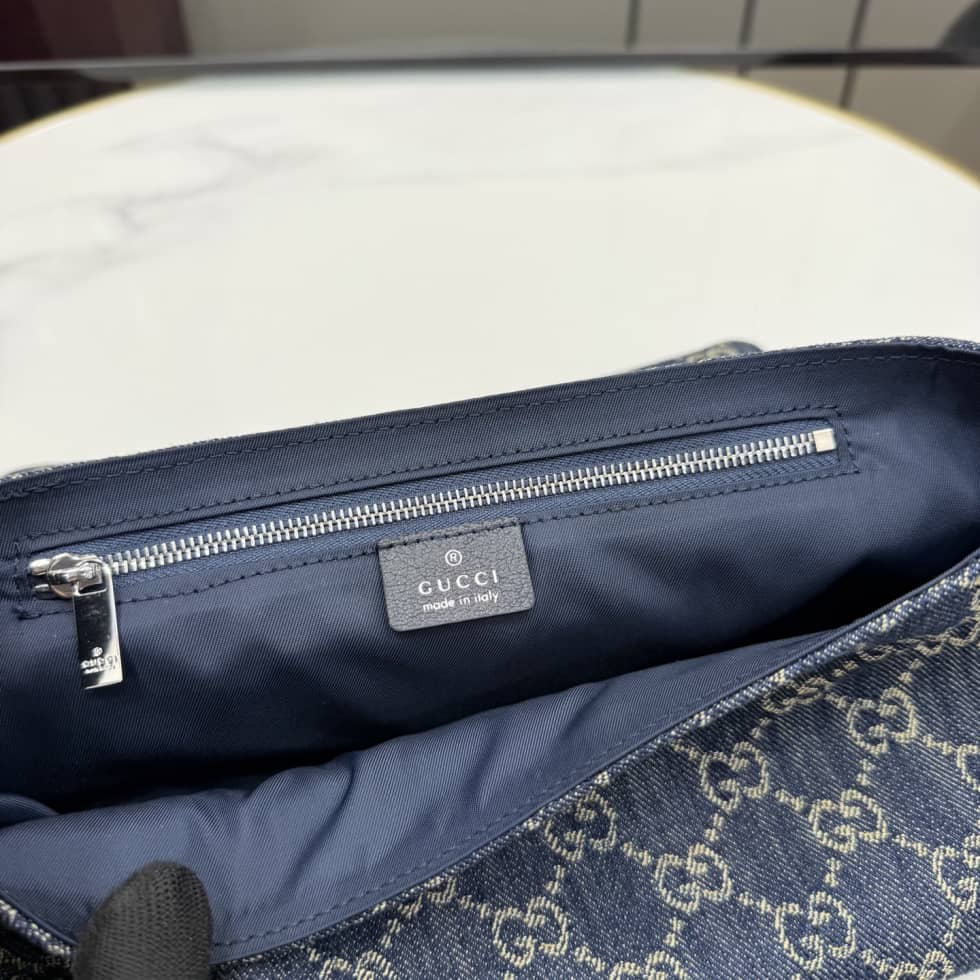 Gucci Madison Denim Medium Blue Shoulder Bag 874744_8_156981 Gucci Madison Denim Medium Blue Shoulder Bag 874744