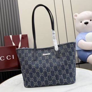 Gucci Small Tribeca Denim Blue Tote Bag 875236