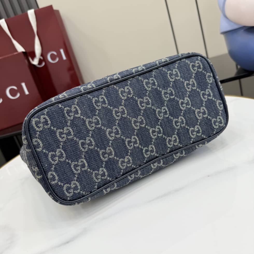 Gucci Small Tribeca Denim Blue Tote Bag 875236_3_156991 Gucci Small Tribeca Denim Blue Tote Bag 875236