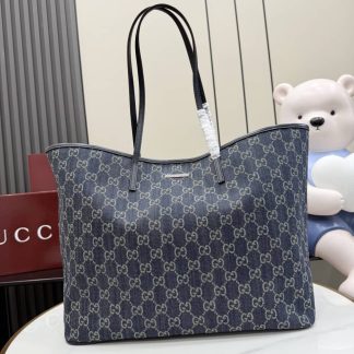 Gucci Tribeca Denim Large Blue Tote Bag 874745