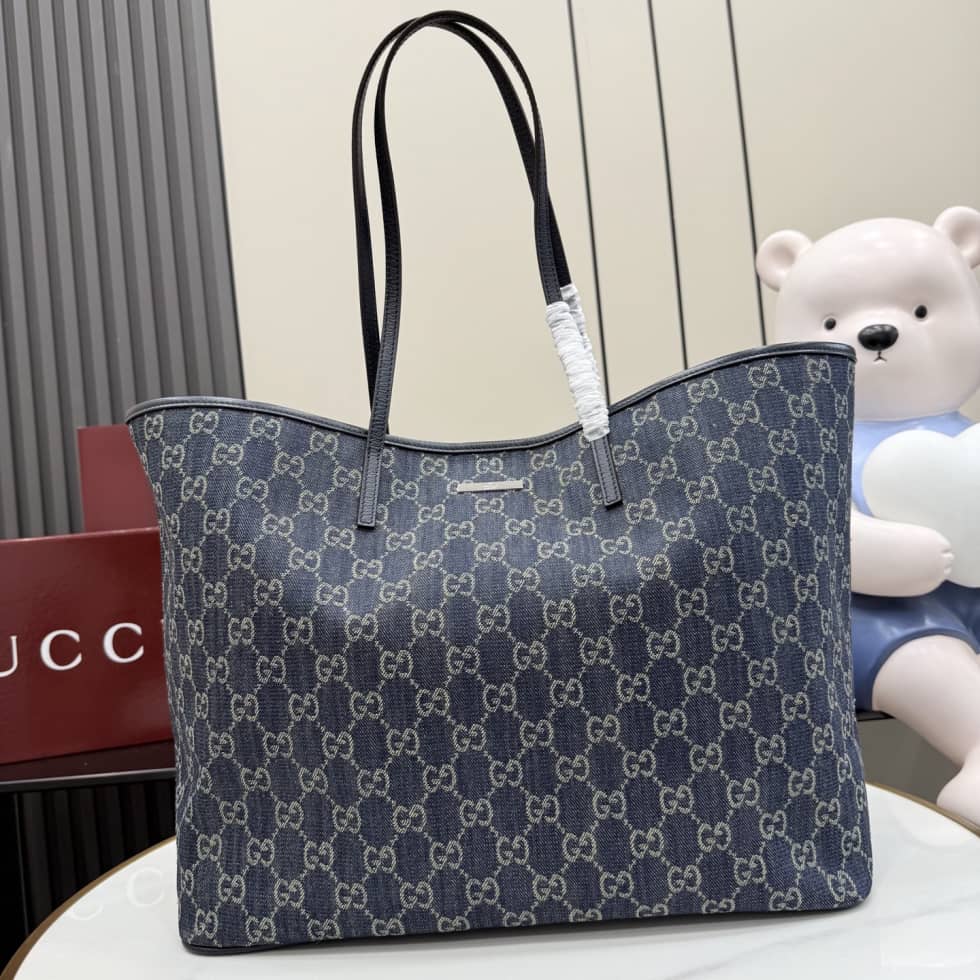 Gucci Tribeca Denim Large Blue Tote Bag 874745_10_157001 Gucci Tribeca Denim Large Blue Tote Bag 874745