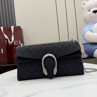 Gucci Dionysus Canvas Medium Black Shoulder Bag