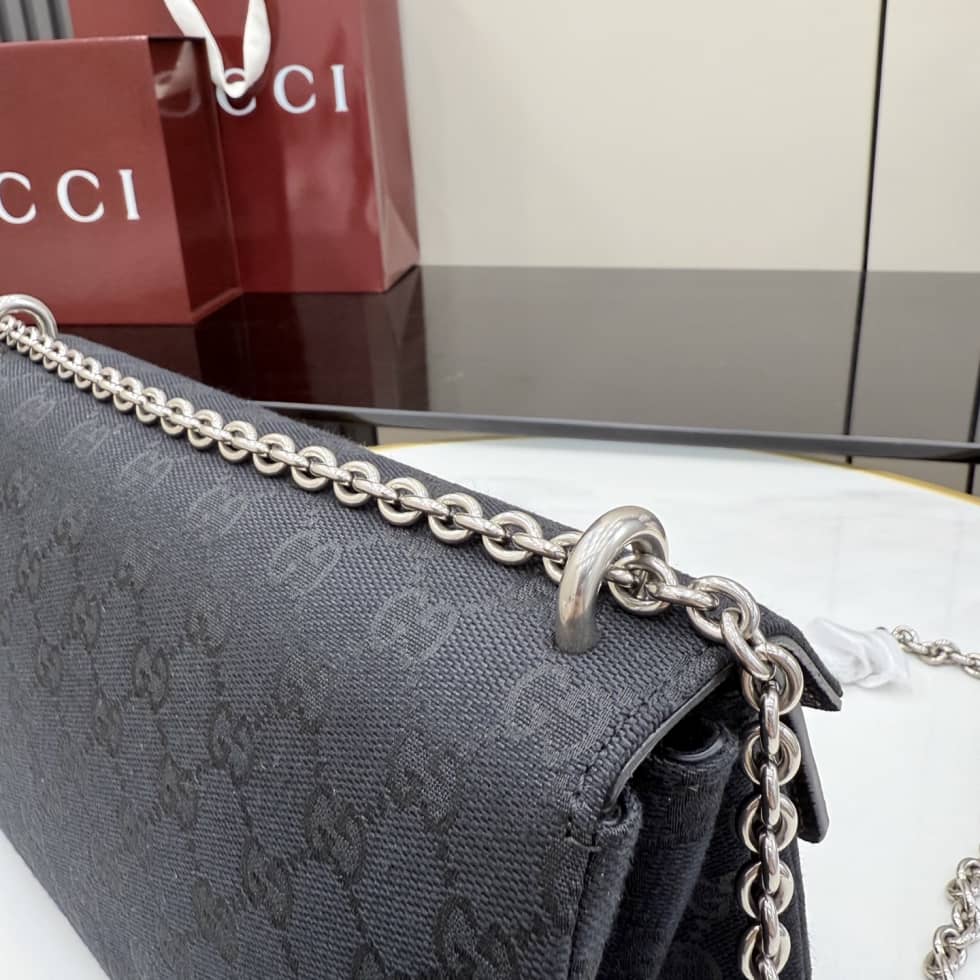 Gucci Dionysus Canvas Medium Black Shoulder Bag_4_157021 Gucci Dionysus Canvas Medium Black Shoulder Bag