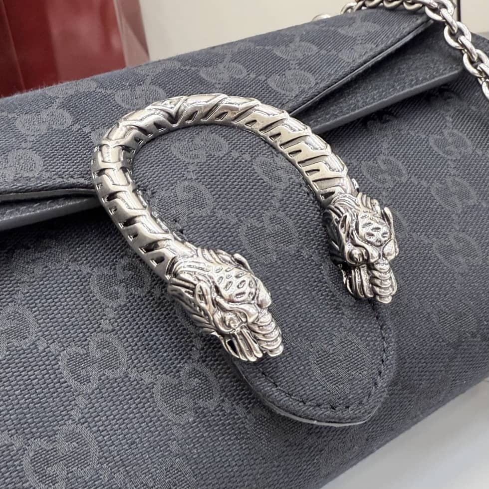 Gucci Dionysus Canvas Medium Black Shoulder Bag_5_157021 Gucci Dionysus Canvas Medium Black Shoulder Bag