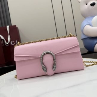 Gucci Dionysus Leather Medium Pink Shoulder Bag