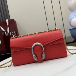 Gucci Dionysus Leather Medium Red Shoulder Bag