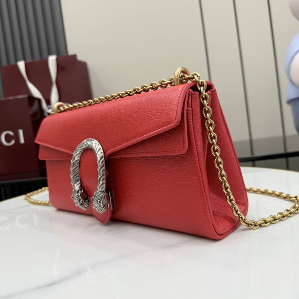 Gucci Dionysus Leather Medium Red Shoulder Bag_2_157051 Gucci Dionysus Leather Medium Red Shoulder Bag