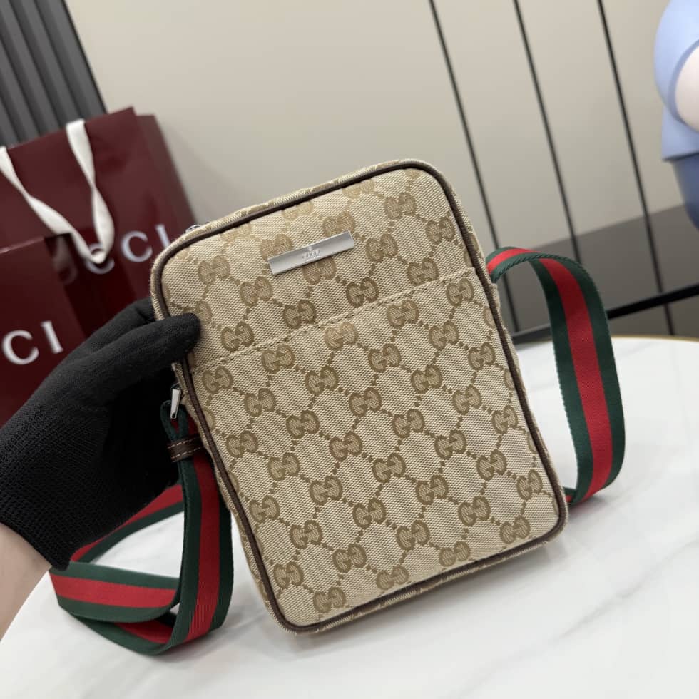 Gucci Tag Canvas Small Sand Brown Crossbody Bag_5_157091 Gucci Tag Canvas Small Sand Brown Crossbody Bag