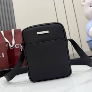 Gucci Tag Canvas Small Black Crossbody Bag A0022Z